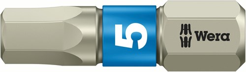 Load image into Gallery viewer, Wera 3840 1 ts bits zeskant, rvs, hex-plus, 6.0 x 25 mm - 1 stuk(s) - 05071076001

