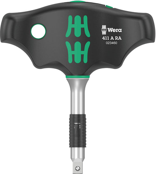 Wera 411 a ra t-handle adapter screwdriver with ratchet function, 1 4