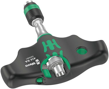 Wera 416 ra t-greep bithandhouder met ratelfunctie en rapidaptor snelwisselfunctie, 1 4 x 45 mm - 05023461001