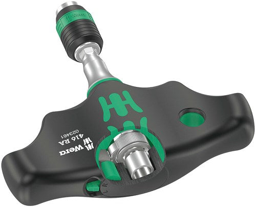 Afbeelding laden in galerijviewer, Wera 416 ra t-greep bithandhouder met ratelfunctie en rapidaptor snelwisselfunctie, 1 4 x 45 mm - 05023461001
