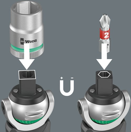 ギャラリービューアに画像をロードする, Wera 8009 zyklop pocket set 2 | geïntegreerd bit-magazijn | 18-delig - 05004281001
