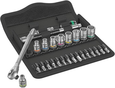 Wera 8100 sa 7 zyklop metal-ratelset doorsteekvierkant 1 4 gereedschapsset (28-delig)