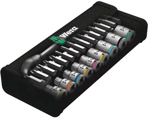 Wera 8100 sa 8 zyklop metal-ratelset, omschakelpal, 1 4 -aandrijving, metrisch , 28 -delig - 1 stuk(s) - 05004018001