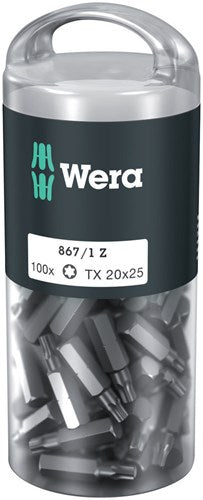 Load image into Gallery viewer, Wera 867 1 z torx® diy 100, tx 20 x 25 mm (100 bits pro box) - 1 stuk(s) - 05072448001
