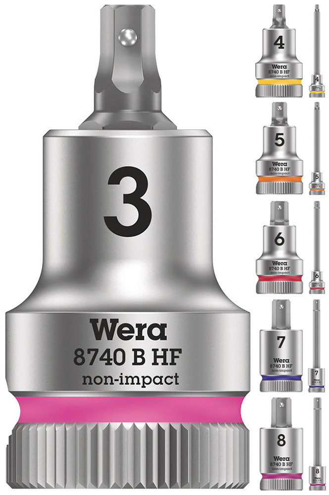 Afbeelding laden in galerijviewer, Wera 8740 b hf binnenzeskant zyklop bitdop met 3 8 -aandrijving met vasthoudfunctie, 6,0 x 35 mm - 1 stuk(s) - 05003035001
