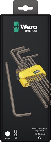 Load image into Gallery viewer, Wera 950 13 hex-plus imperial 1 sb stiftsleutelset | blacklaser | 13-delig - 05021721001
