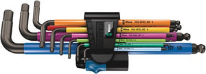 Wera inbussleutelset 950 9 hex-plus multicolour hf 1 (zwart, 9-delig, kleurgecodeerd)