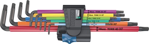 Wera 967 9 tx sxl multicolour hf 1 stiftsleutelset met vasthoudfunctie, lang, 9 -delig - 1 stuk(s) - 05024470001