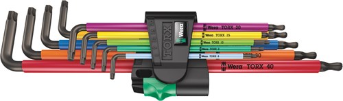 Afbeelding laden in galerijviewer, Wera inbussleutelset torx 967 9 tx xl multicolour 1 (9-delig, torx t8 tot t40)
