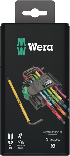 Afbeelding laden in galerijviewer, Wera 967 spkl 9 torx® bo multicolour stiftsleutelset, blacklaser, 9 -delig - 1 stuk(s) - 05073599001
