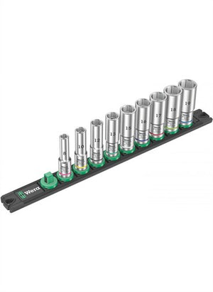 Wera dop-magneetstrip b deep 1 doppenset, 3 8 -aandrijving, 9-delig - 05005440001