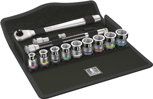 Wera 8100 sb hf 1 zyklop metal-ratelset, omschakelpal, 3 8 -aandrijving, met vasthoudfunctie, metrisch, 13-delig - 1 stuk(s) - 05003785001