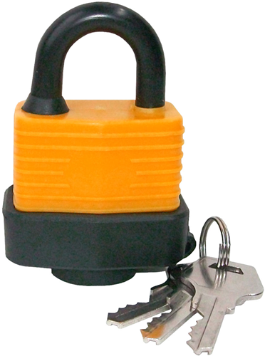 Load image into Gallery viewer, Werkzeyt hangslot oranje 30mm - b34217
