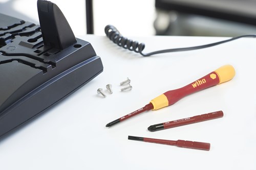 Wiha fijnschroevendraaierset picofinish slimvario electric (rood geel, 4-delig met slimbits)