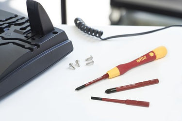 Wiha fijnschroevendraaierset picofinish slimvario electric (rood geel, 4-delig met slimbits)