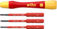Wiha fijnschroevendraaierset picofinish slimvario electric (rood geel, 4-delig met slimbits)
