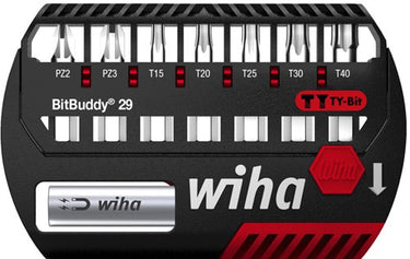 Wiha bitset bitbuddy® ty-bit 29 mm pozidriv, torx® 9-delig 1 4 c6,3 - 42139 - 42139