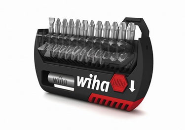 Wiha bitset flipselector standard 25 mm (zwart rood, phillips, pozidriv, torx® 13-delig 1 4 c6,3 met riemclip)