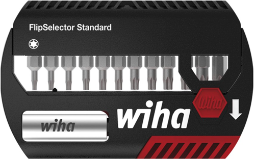 Load image into Gallery viewer, Wiha bitset flipselector standard 25 mm torx® 15-delig 1 4 c6,3 met riemclip in blister - 39056
