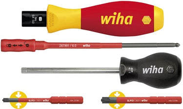 Wiha momentschroevendraaierset torquevario®-s electric | 0,8-5,0 nm | plusmin pozidriv | 5-delig | variabel instelbare momentbegrenzing - 38074 - 38074