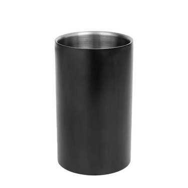 Imp wijnkoeler dubbelwandig rvs zwart ø12x20cm