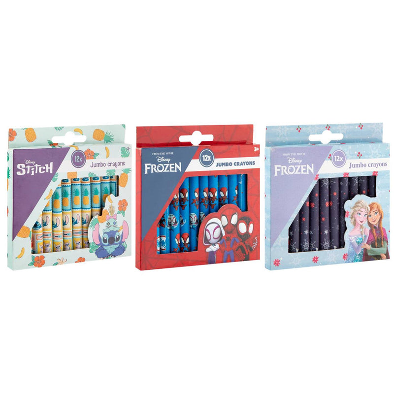 ギャラリービューアに画像をロードする, Disney spidey stitch frozen waskrijtjes jumbo 12-delig 3 assorti
