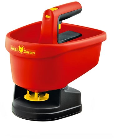 Wolf-garten universele handstrooier we-b - strooibreedte instelbaar 0.5 m-2.5m - batterij aandrijving - inhoud 3 liter