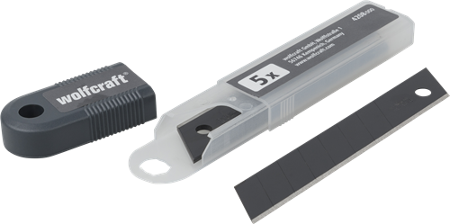 Load image into Gallery viewer, Wolfcraft abbrechklingen | 18mm | pro-sharp zwart | 5 stuks - 4208000
