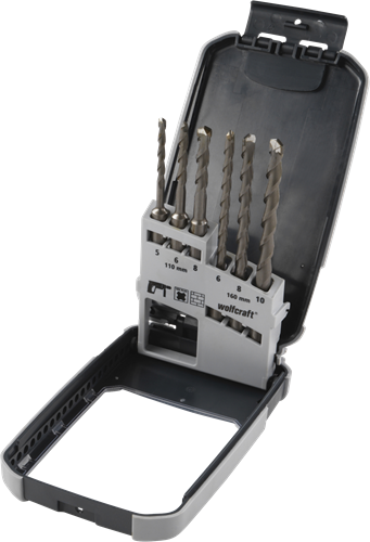 Wolfcraft betonboorset | hardmetaal-voorzien | sds-plus | ø5–10mm | 6-delig | 1 set - 7113000