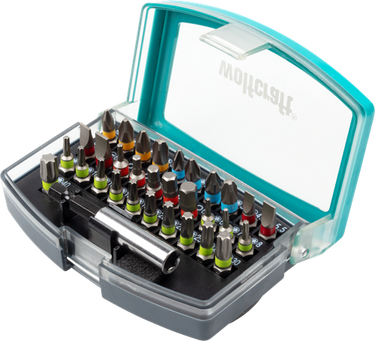 Wolfcraft bit-box | sleuf kruiskop | ph pz | torx® | inbus | 32-delig | 1 set - 2975000