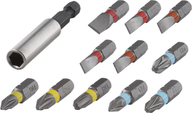 Wolfcraft bit-set | sleuf kruiskop | ph pz | 12-delig | 1 set - 2445000