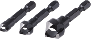 Wolfcraft dwarsgatverzinkboren | ø8, 12, 16mm | 3 stuks - 4375000