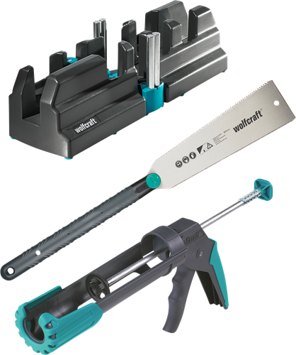 Wolfcraft gereedschapsset | voor het aanbrengen van wandplinten | 1 set - 6977000
