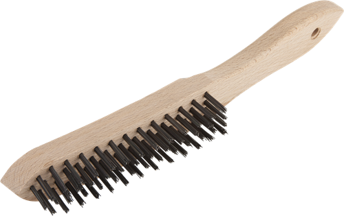 Wolfcraft handdraadborstel | staal | 4 rijen | 280mm | 1 stuk - 2722000