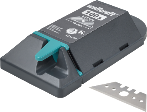 Wolfcraft professionele trapeziummessen | 0,65 x 52mm | 100 stuks - 4314000