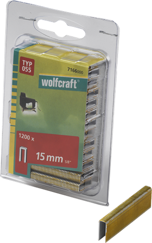 Wolfcraft smalle rugnieten | type 055 | 15mm | 1200 stuks - 7166000