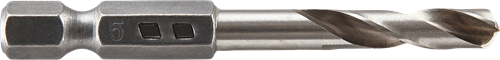 Wolfcraft spiraalboor | hss geslepen | 6-kant | ø5,0 x 59mm | 1 stuk - 7259000