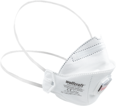 Wolfcraft stofmaskers | met ventiel | ffp3 | 2 stuks - 4949000