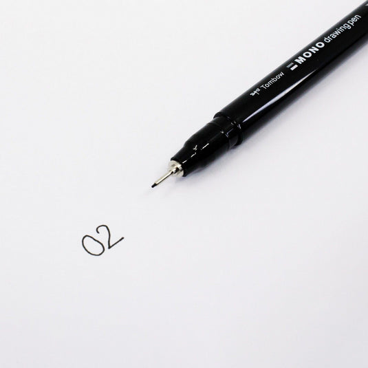 Tombow • fineliner mono drawing pen, line width 02 (approx. 0.30 mm), black