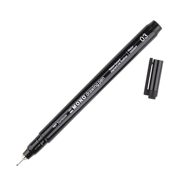 Load image into Gallery viewer, Tombow • fineliner mono drawing pen, line width 03 (approx. 0.35 mm), black
