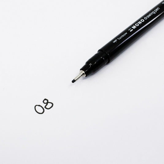 Tombow • fineliner mono drawing pen, line width 08 (approx. 0.60 mm), black