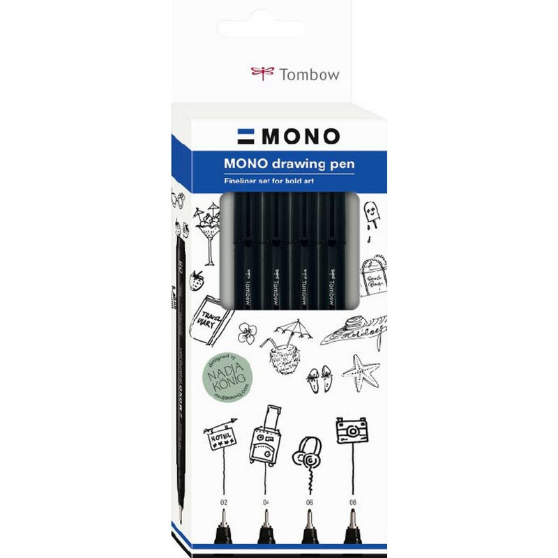 Load image into Gallery viewer, Tombow • mono drawing pen fine set, 4x

