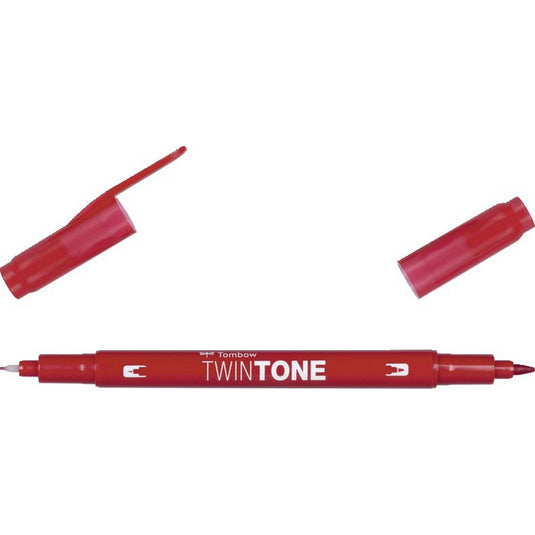 Tombow • twintone dual-tip brushpen strawberry red