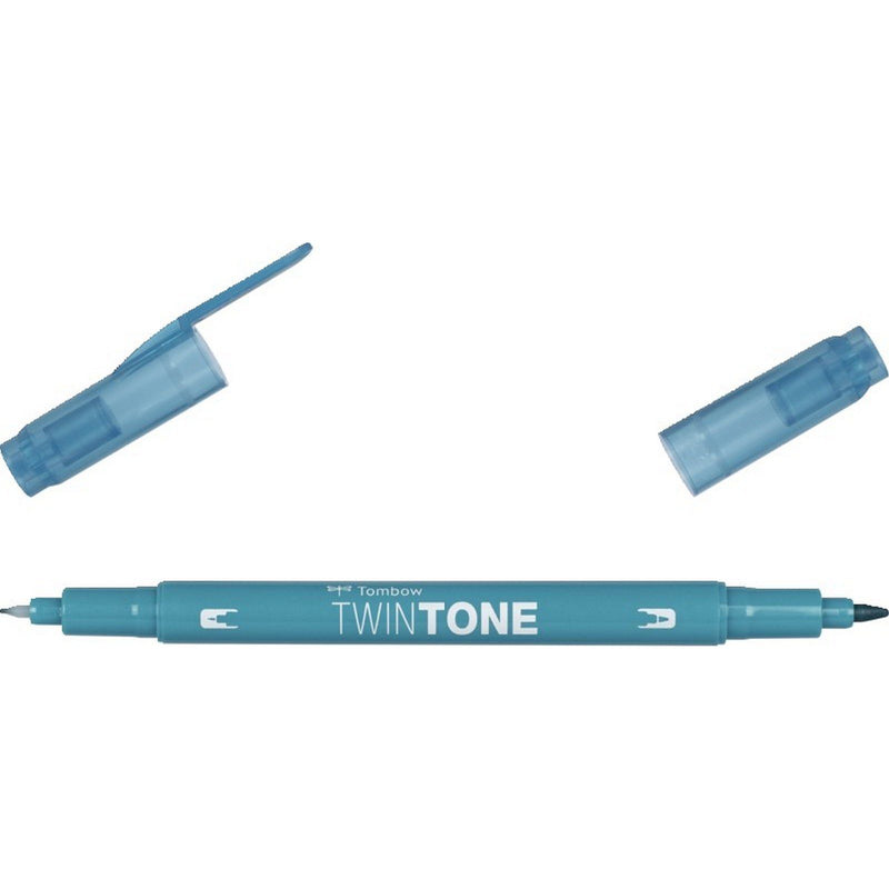 Load image into Gallery viewer, Tombow • twintone dual-tip brushpen turquoise blue
