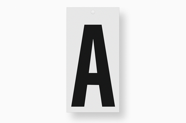 Metafranc plakletter 100mm zwart e - wu0510080