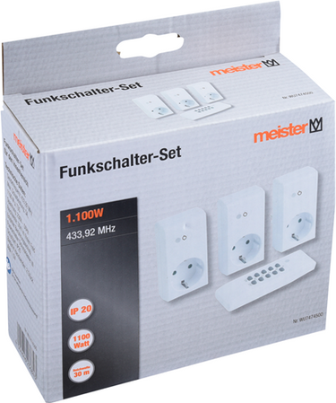 Meister schakelaarset draadloos 3+1 1100w - wu7474500