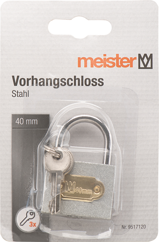 Meister hangslot staal 40mm w - wu9517120