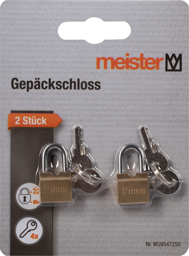 Load image into Gallery viewer, Meister bagageslot 2-delig w - wu9547250
