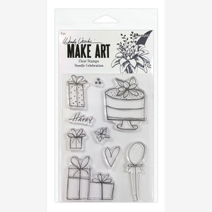 Ranger ink ranger • wendy vecchi make art clear stamp set doodle celebration