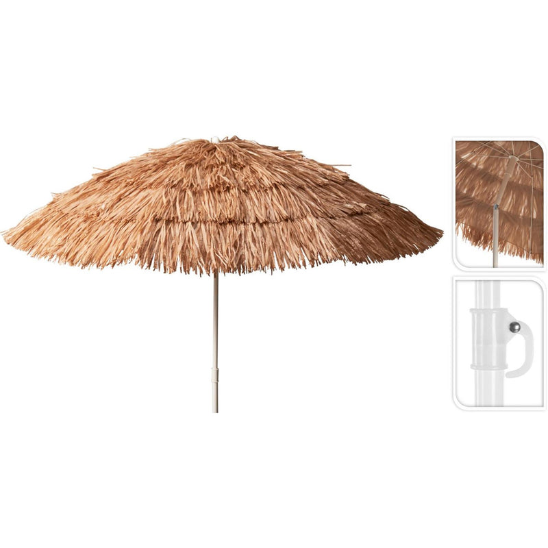 Chargez l'image dans la visionneuse de la galerie, Pro beach parasol bruin raffia ã¸180cm
